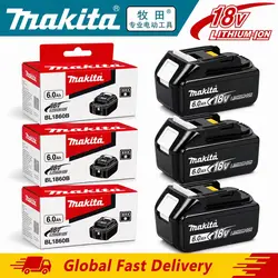 Professional Use Original Makita Battery, 18V 6.0Ah Rechargeable Replacement Power Tool Battery for LXT BL1840 BL1850 BL1860B