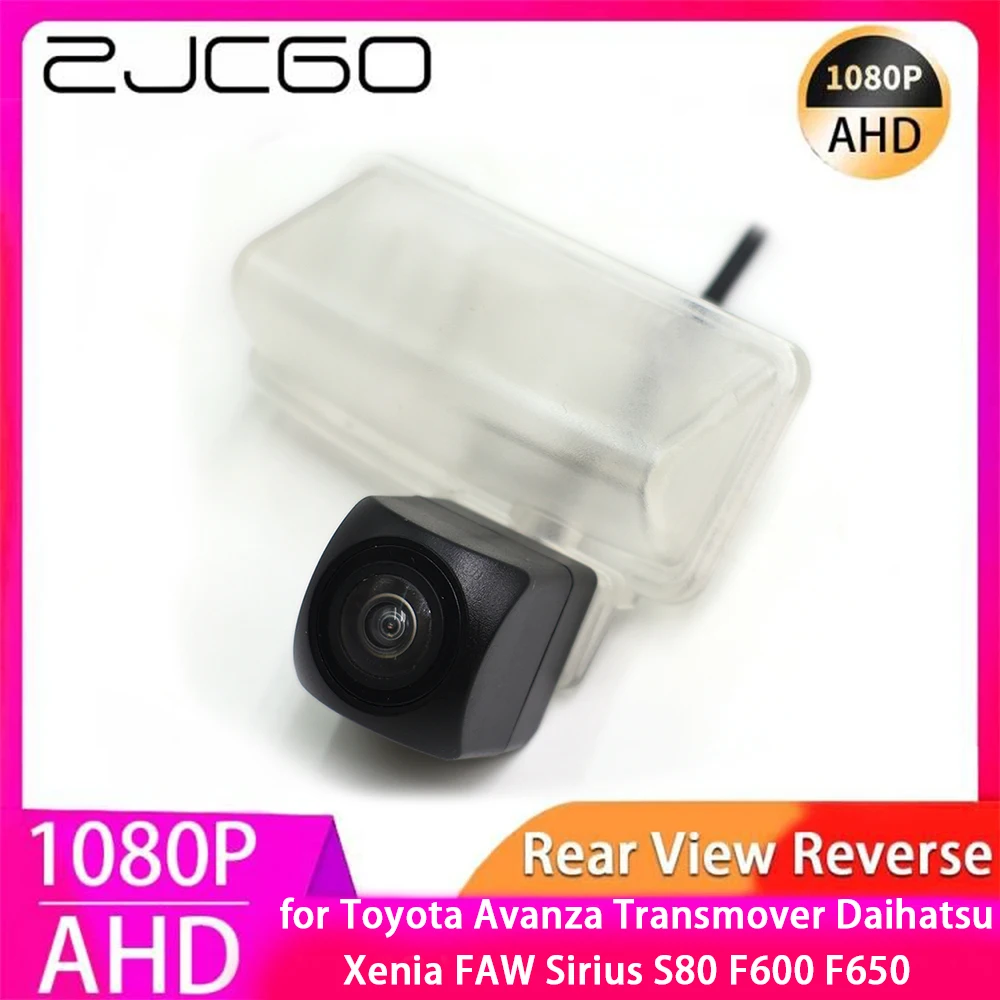 

ZJCGO AHD 1080P Parking Back up Car Rear View Camera for Toyota Avanza Transmover Daihatsu Xenia FAW Sirius S80 F600 F650