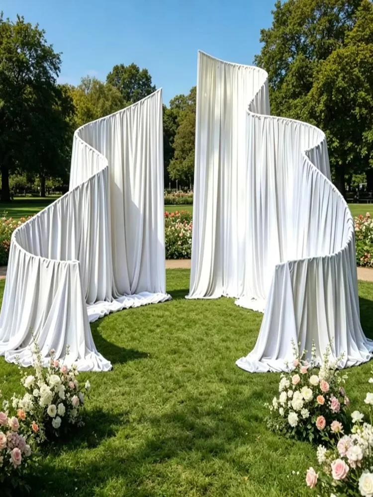 Luxuriöser Metall-Hochzeitsbogen DIY-Dekorationsrahmen für Outdoor-Partys, Bühnenhintergrund, Hängender Blumenständer für besondere Anlässe – Detail 8