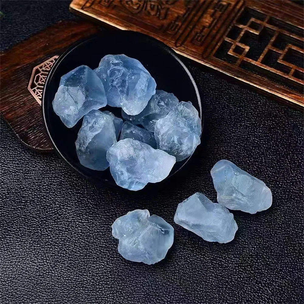 Natural Celestite Crystal Stones Quartz Rough Raw Gemstones Healing Reiki Gems Home Decoration