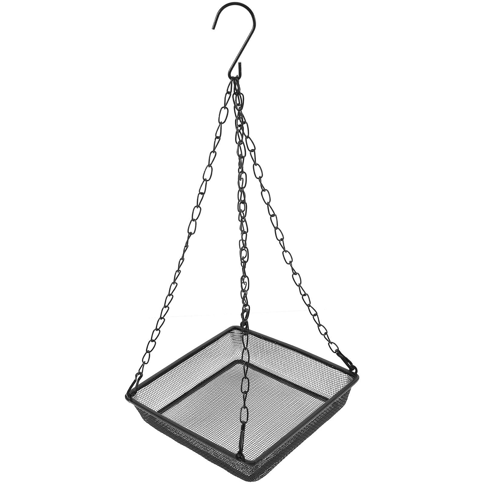 

Wrought Feeder Black Stand Shaped for Outdoors Hanging Outdoor Garden Bird Bath Feeder Easy Clean Maintenance