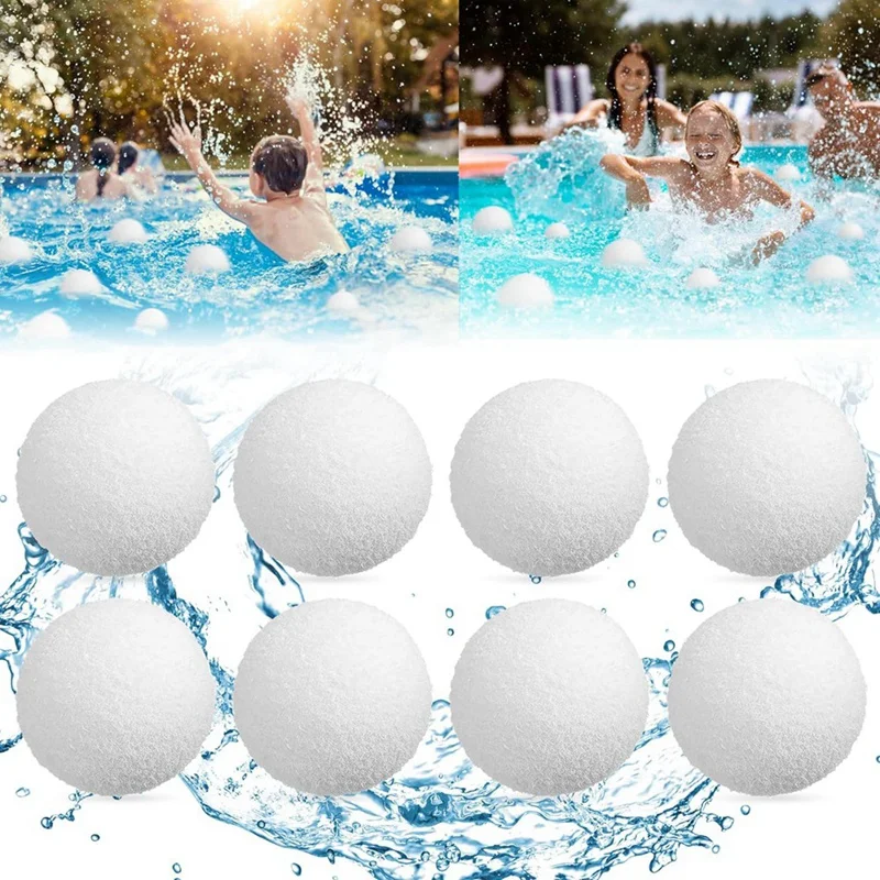 8PCS Scum Balls For Spas Hot Tub Pool Scum Absorber, Hot Tub Oil Absorbent Sponge, Floating Hot Tub Cleaner Accessories