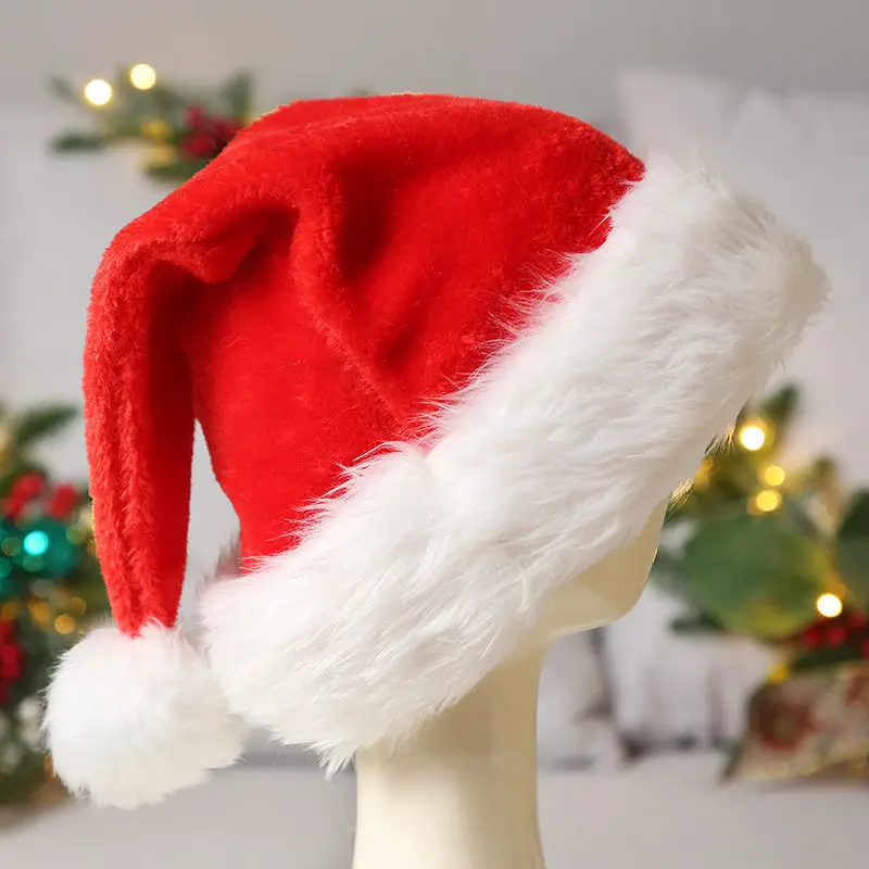 Plush Christmas Hat for Adult Kids Thicken Warm Hats Merry Christmas Riding Warm Thickening Velvet Protect Cap Motorcycle Mask