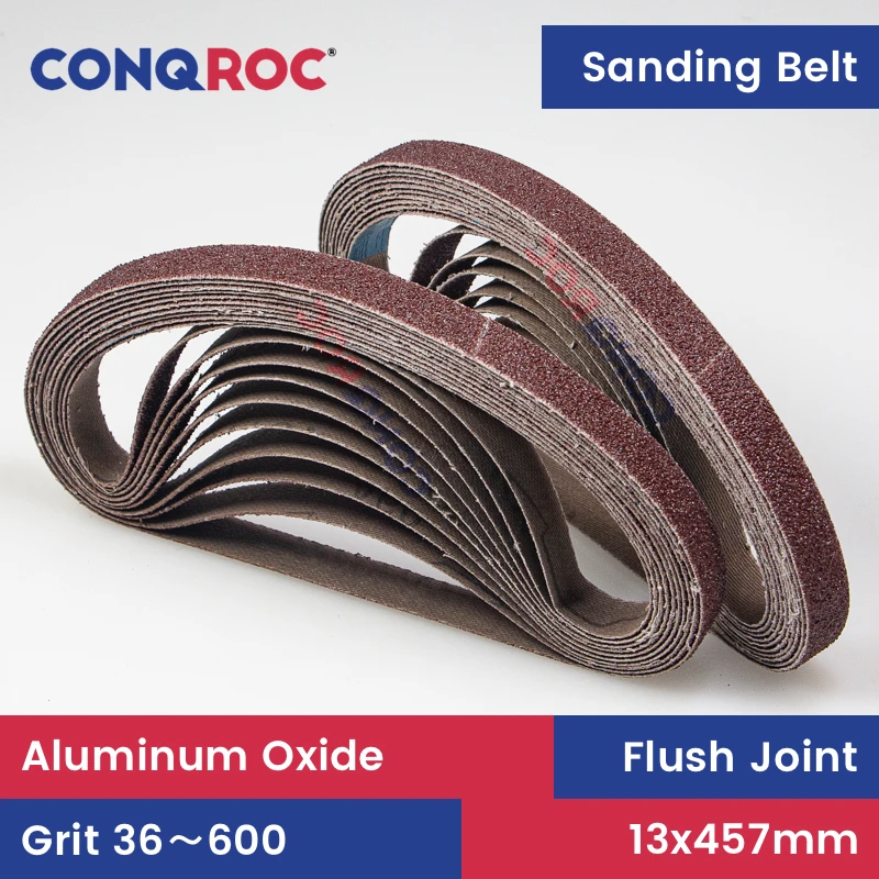 Sanding Belts 13x457mm Aluminum Oxide 20-Piece 1/2