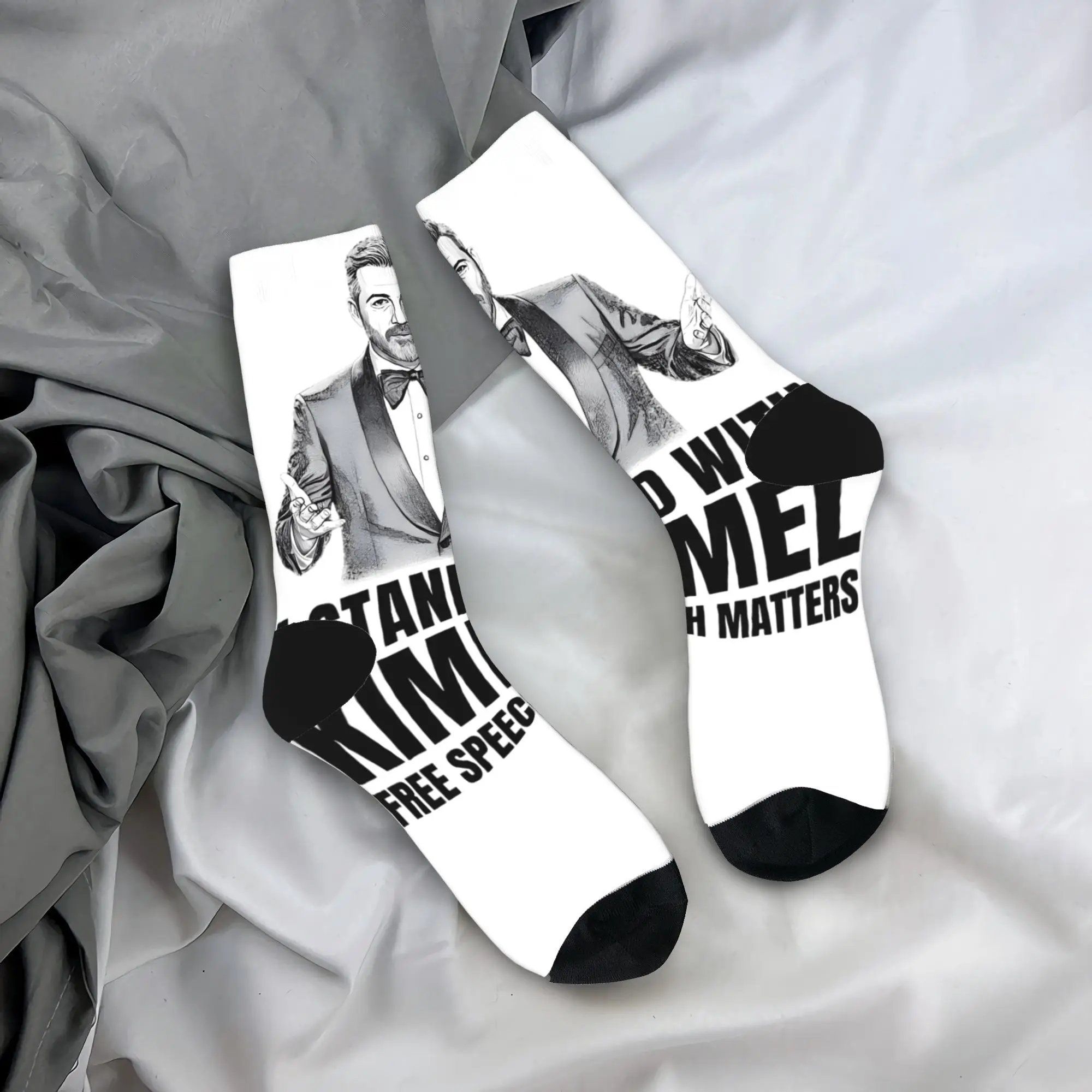 

Jimmy Kimmel Socks Autumn Stockings Elegant Couple Comfortable Socks Graphic Outdoor Non Slip Socks