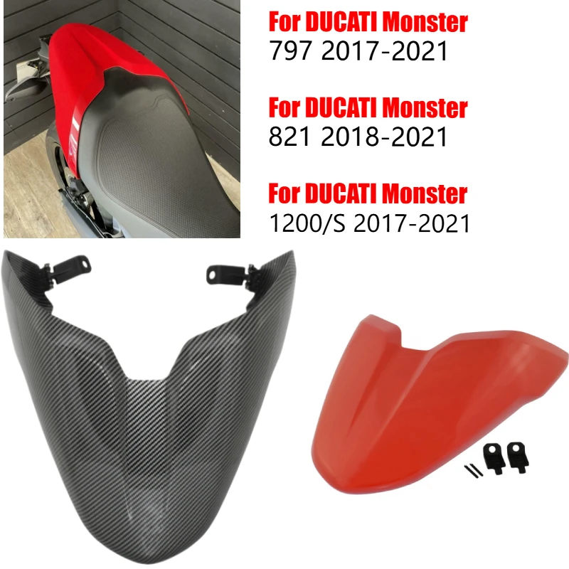 

For Ducati Monster 797 821 1200 2017 2018 2019 2020 2021 Motorcycle Seat Cover Cowl Fairing Solo Rear Pillion Accessories