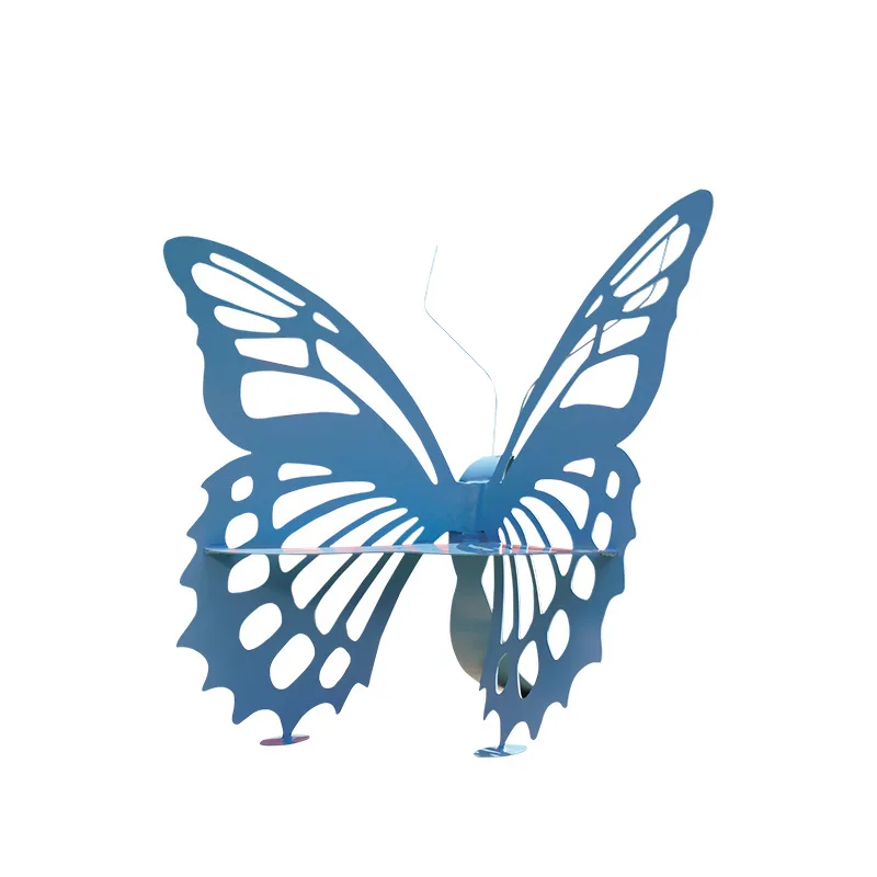 Wrought iron butterfly seat sculpture outdoor seat square park city campus landscape logo seat