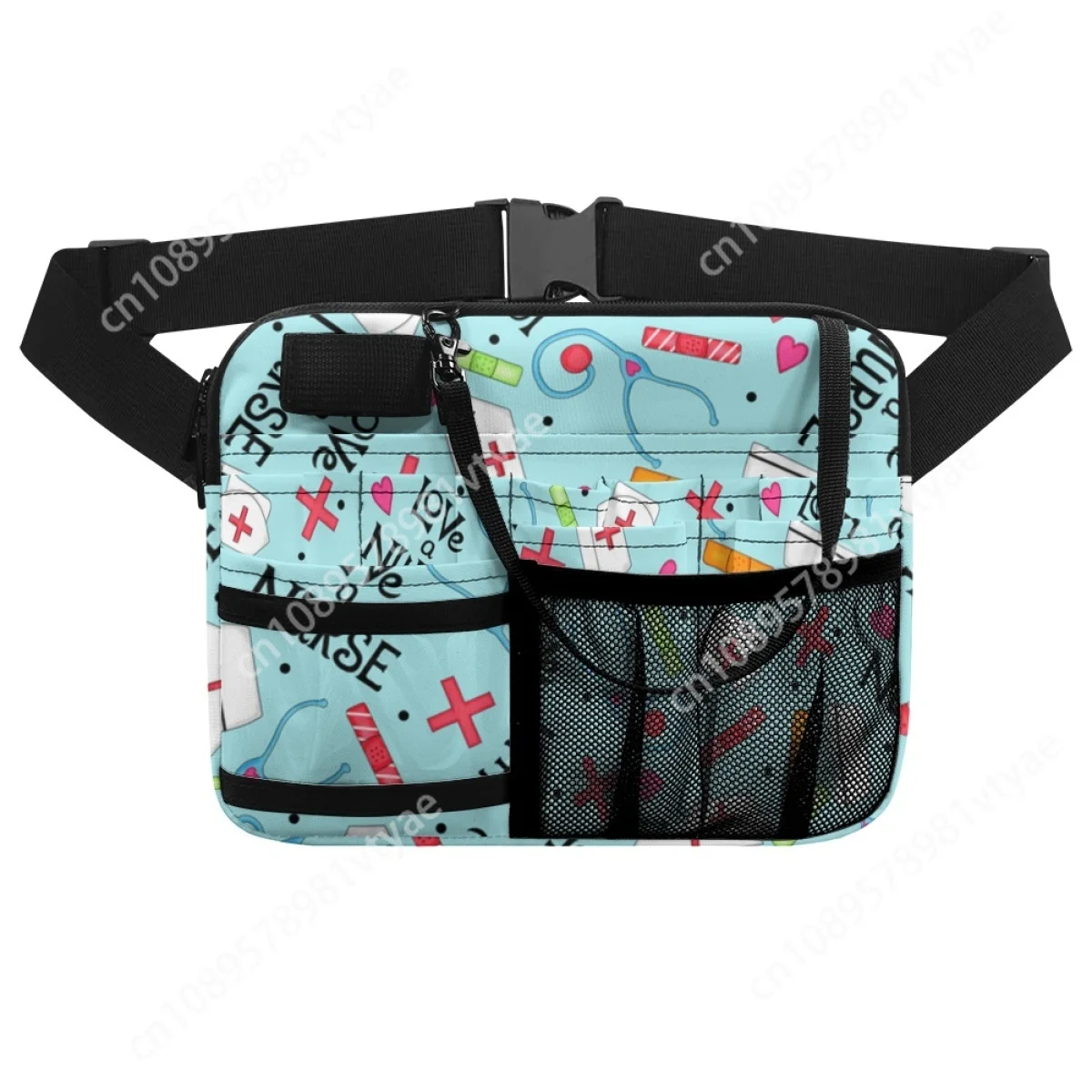 Portable Multi-Pocket Medical Pouch Nurse Stethoscope Printing Women Waist Bag Fanny Pack for Physician Assistants Pharmacists