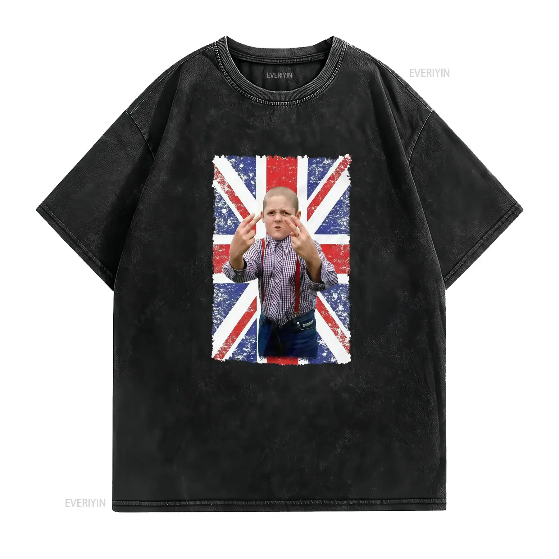 T shirt da uomo This Is England Union Jack UK Iconico stile skinhead punk britannico bianco con motivo vestibilità vintage