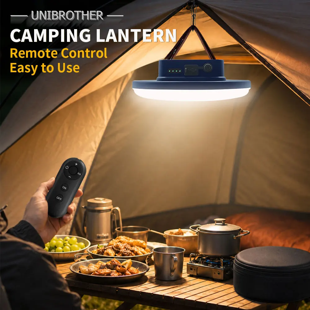 Strong Camping Lantern 13500mAh Rechargeable Flashlight Remote Control Waterproof Magnetic Tent Lamp Power Bank for Fishing Work