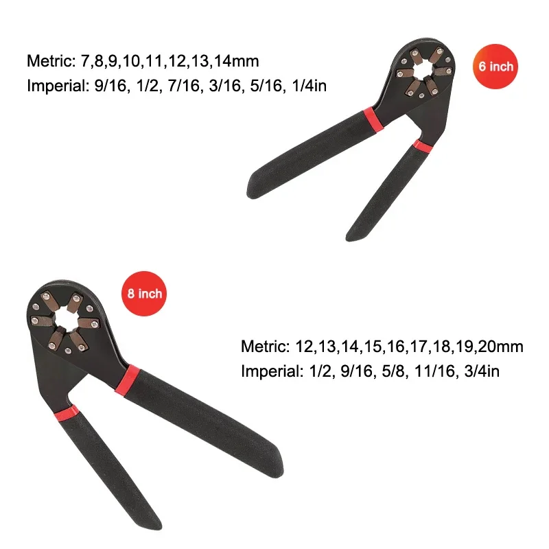 6in/8in ayarlanabilir tork anahtarı aracı Mini sihirli açık araba tamir çok fonksiyonlu dış altıgen anahtarı ev araçları