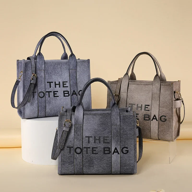 Gradient Color PU Denim Tote Bag Trendy Shoulder Bag Fashionable Simple Waterproof Women\'s Bag Crossbody Bag