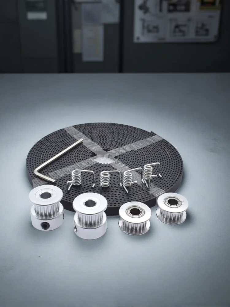 Zestaw narzędzi do drukarki 3D: 5 metrów paska rozrządu GT2 6mm + 2 szt. koła pasowego rozrządu 20T + 2 szt. koła napinającego 20T + 4 szt. napinaczy — zdjęcie produktu 7