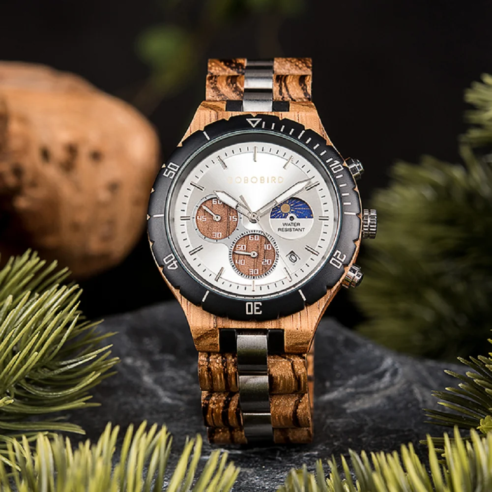 BOBO BIRD Men Watch,Artist Charm Design,Luxury Wooden Quartz Watches,Men's Gift,Support OEM,Dropshipping