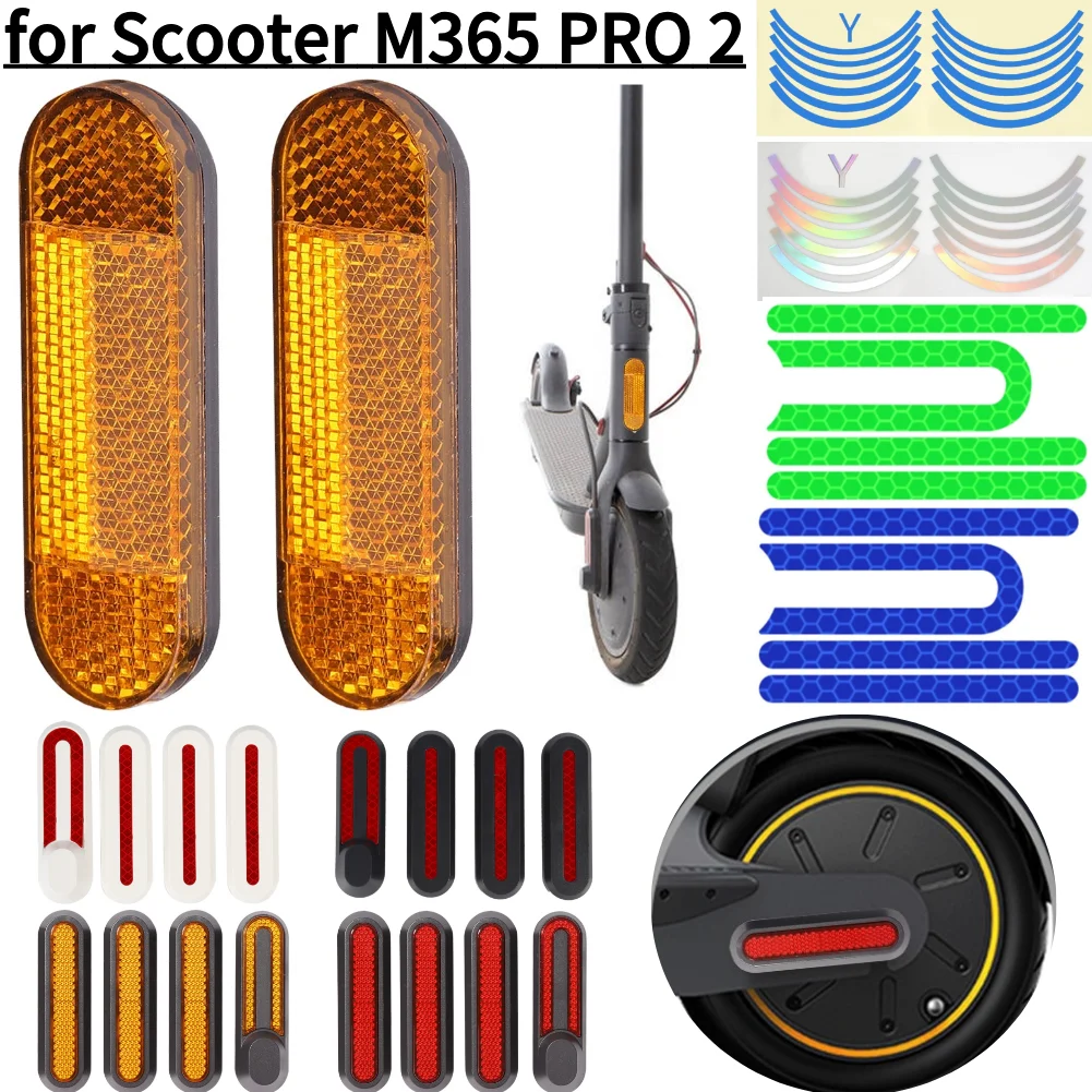 Scooter Night Warning Reflector Front Reflective Tube Night Warning Reflector for M365 Pro 2 Electric Scooter