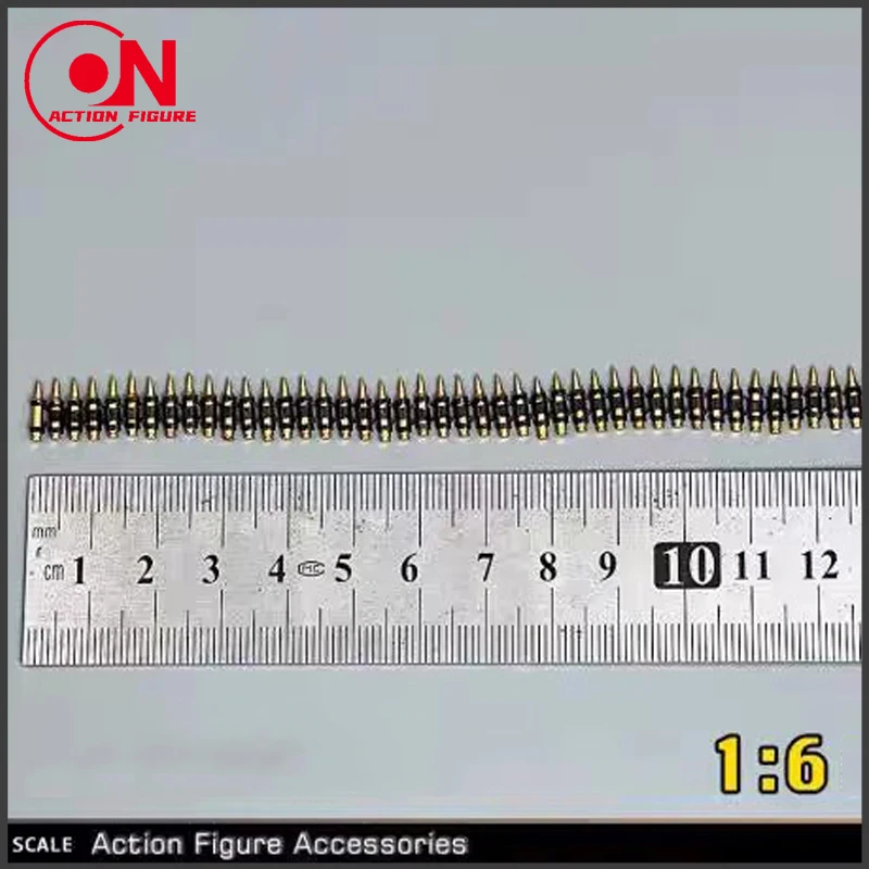 ZYTOYS ZY2025 50 pz Scala 1/6 Calibro 5.56 Catena Proiettile M27 Modello di Collegamento Puntelli di Scena Misura 12 ''Soldato Action Figure corpo