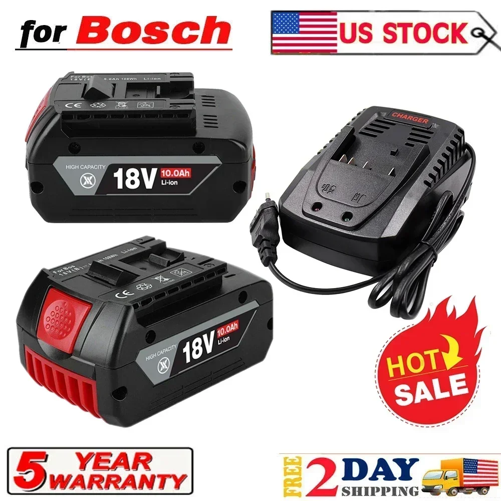 

NEW For BOSCH 18V 10AH battery Li-ion battery gba 18v battery Professional GSR GSB BAT618G BAT618 GSR18V BAT609 GBA18V BAT610