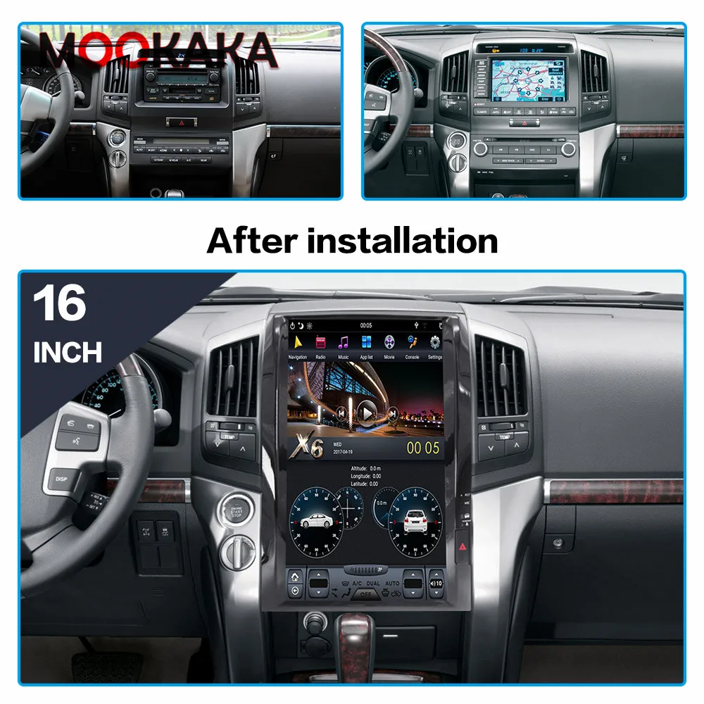 

8+128G Vertical Tesla Screen Android11 For Toyota Land Cruiser 2008-2015 Multimedia Player Car Auto Stereo Radio GPS Navigation