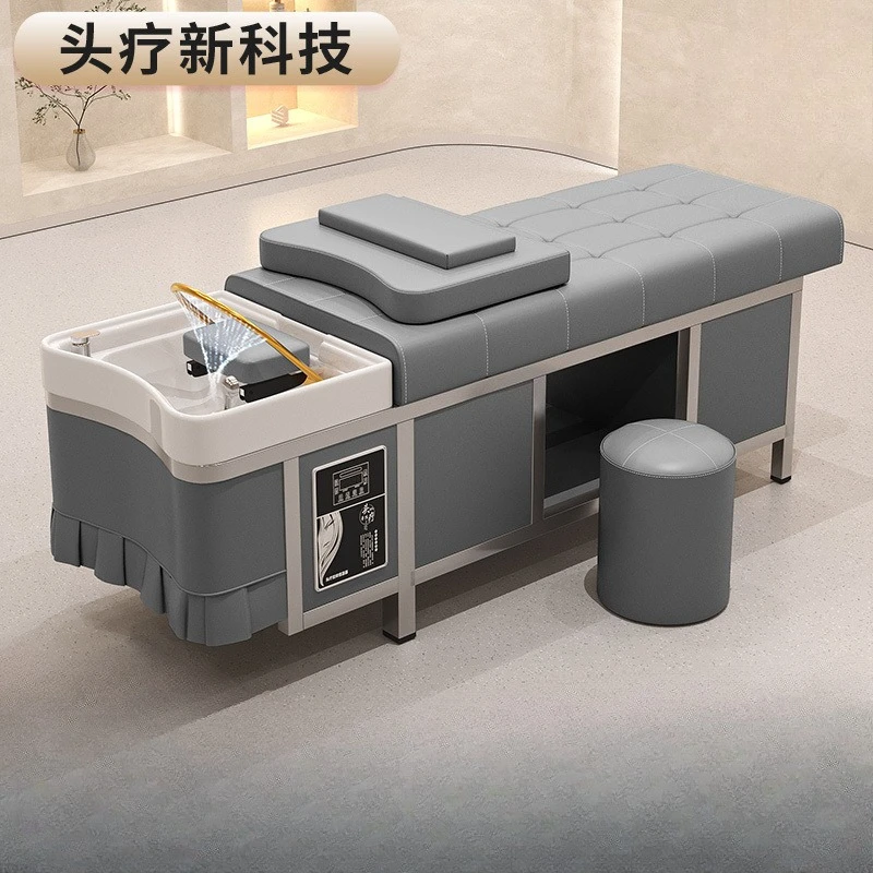 BBarber shop shampoo bed steel frame water circulation fumigation head treatment salon beauty ear picking special hair care