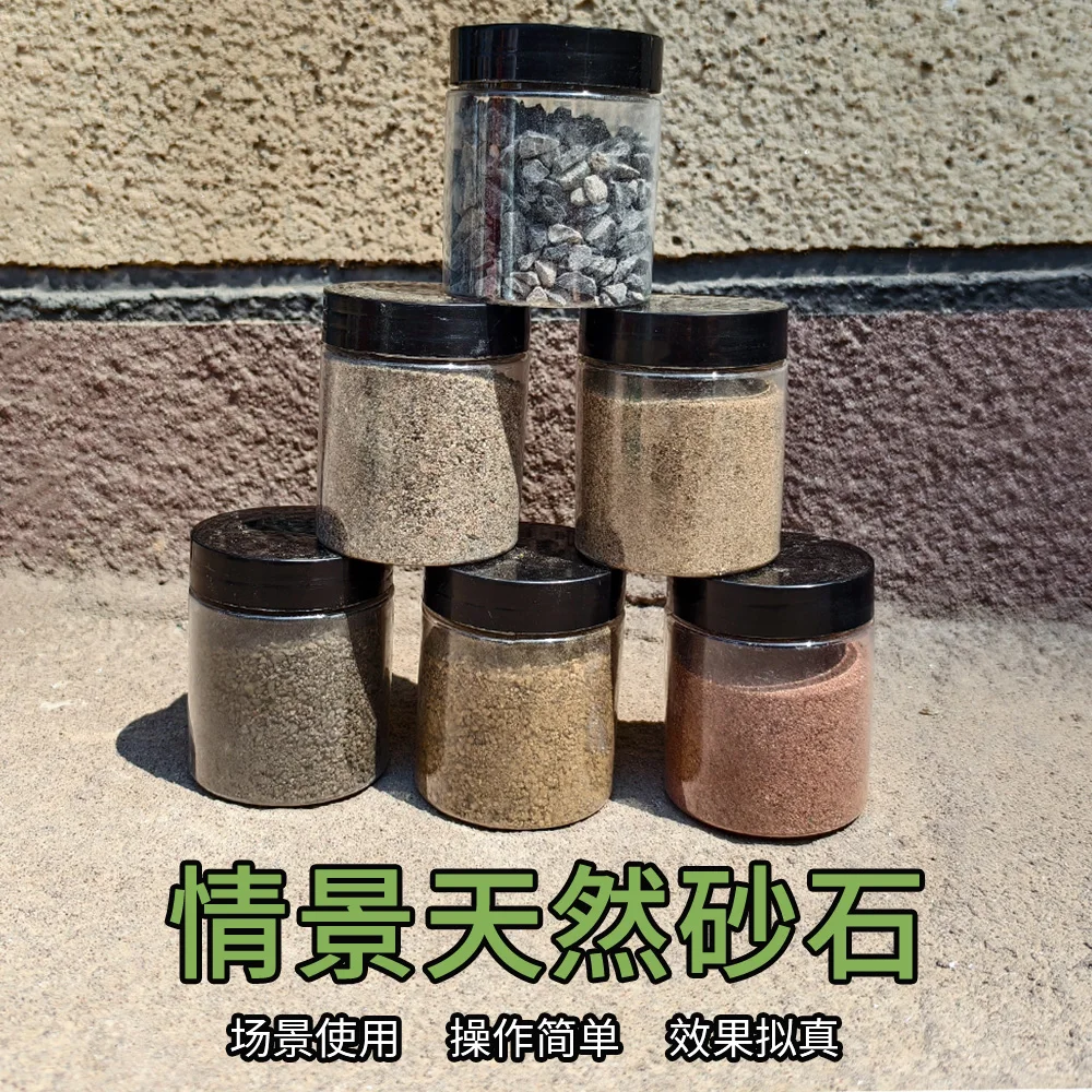 Micro paisagem em miniatura cascalho pedra cascalho rocha natural para diy modelo fazendo cena ferroviária waraming diorama 140ml/jar