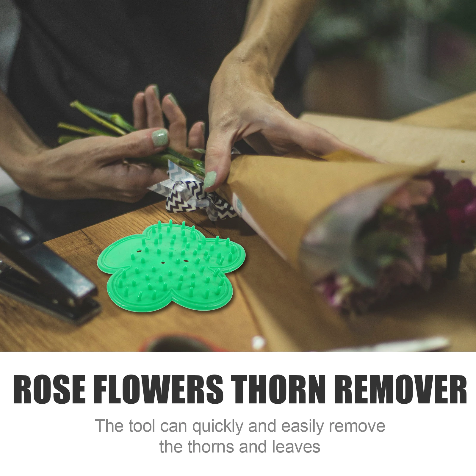

9pcs Rose Pruners Thorn Trimmer Silicone Garden Tools Stripping Leaves Removing Burrs Flower Shop Backyard Care Durable Long