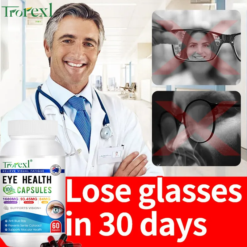 High Potency Lutein Capsules - Relieve Eye Fatigue, Dry Eye and Vision Health, Prevent Blue Light, Prevent Myopia