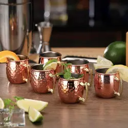 (1pcs) Creative Mini Moscow Mule Cup Super Small 2oz Shot Glass Bar Ice Cocktail One-Sip Cup 60ml