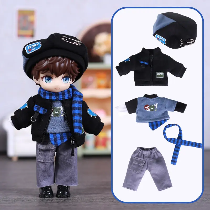 OB11 Baby Clothes, Wa Clothes Accessories Set, Doll Clothes Collection, Knight Set, Outward Set, 12 Points BJD Doll GSCp9p10p11,