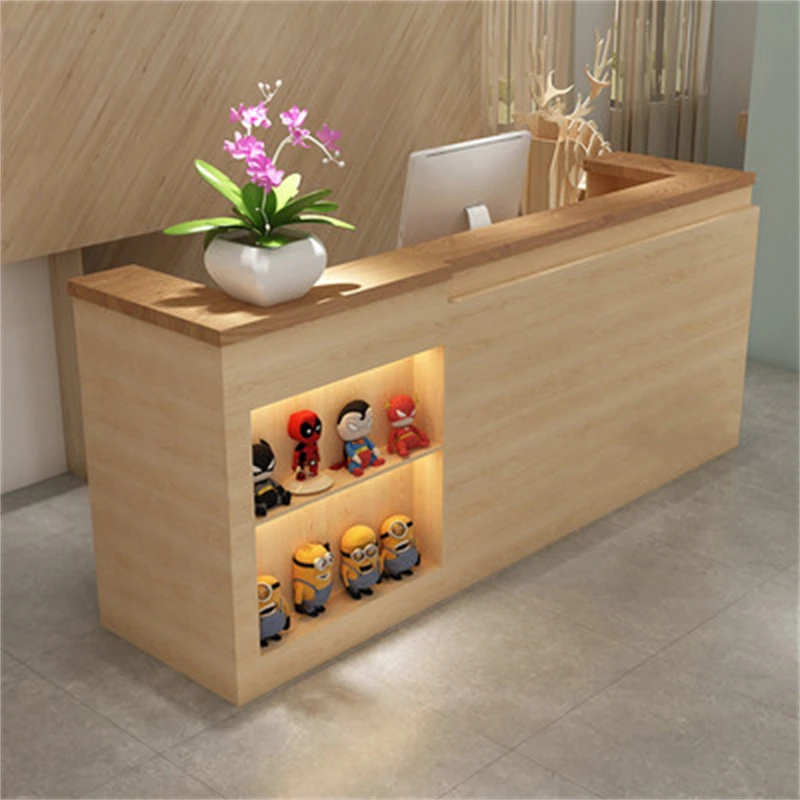 Bar Cashier Counter Company Front Reception Desks Welcome Desk Office Furniture Barber Shop Clothing Store Cashier Counter