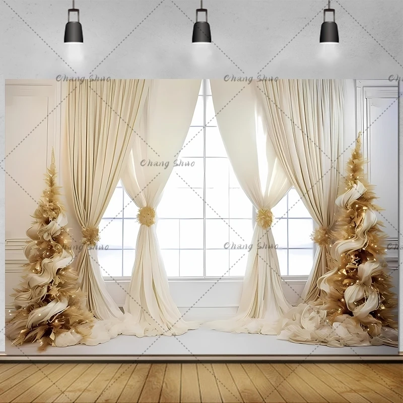 Vintage Interior Window Curtain Flowers Wedding Backdrop Decor Pregnant Newborn Portrait Photography Background Studio Props