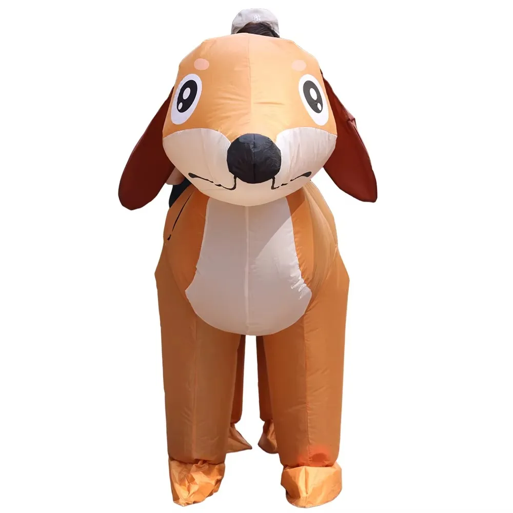 New Adult Sausage Dog Double Dog Inflatable Clothing Festival Party Funny Stage Performance Creative Dress Up view 5