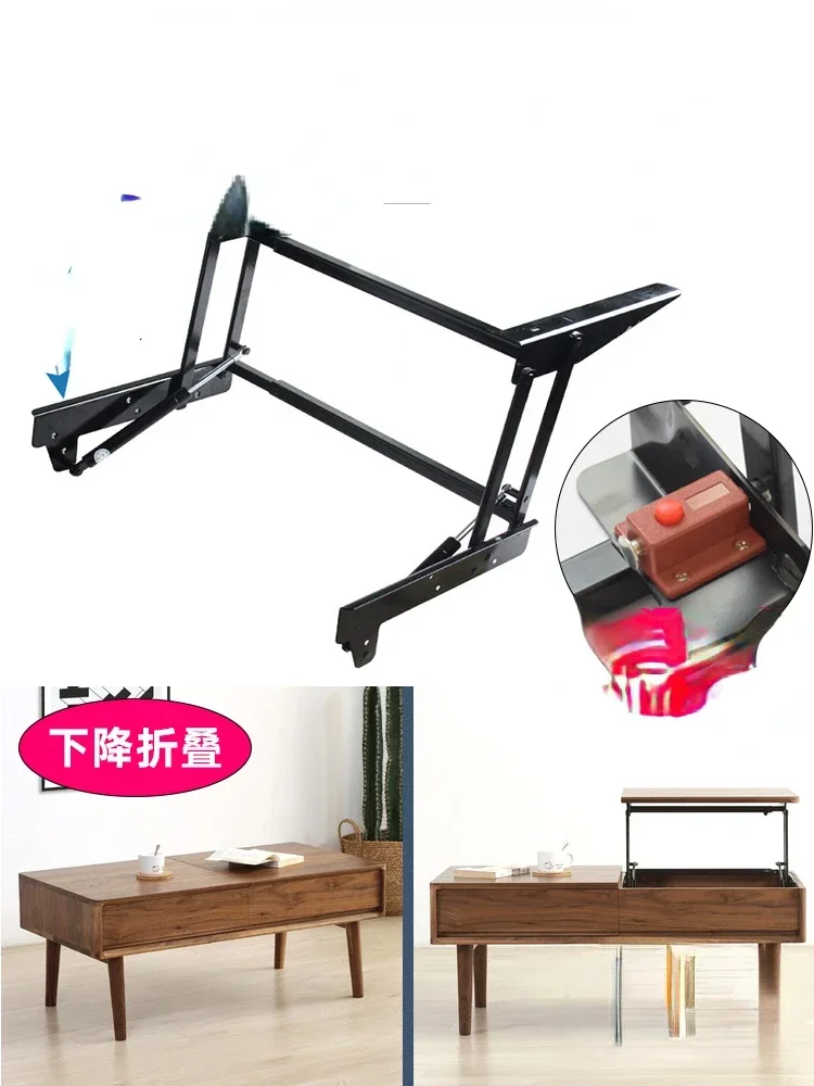 Reconstruction of the trunk of multifunctional bedside table hydraulic support with folding elevator for coffee table desktop