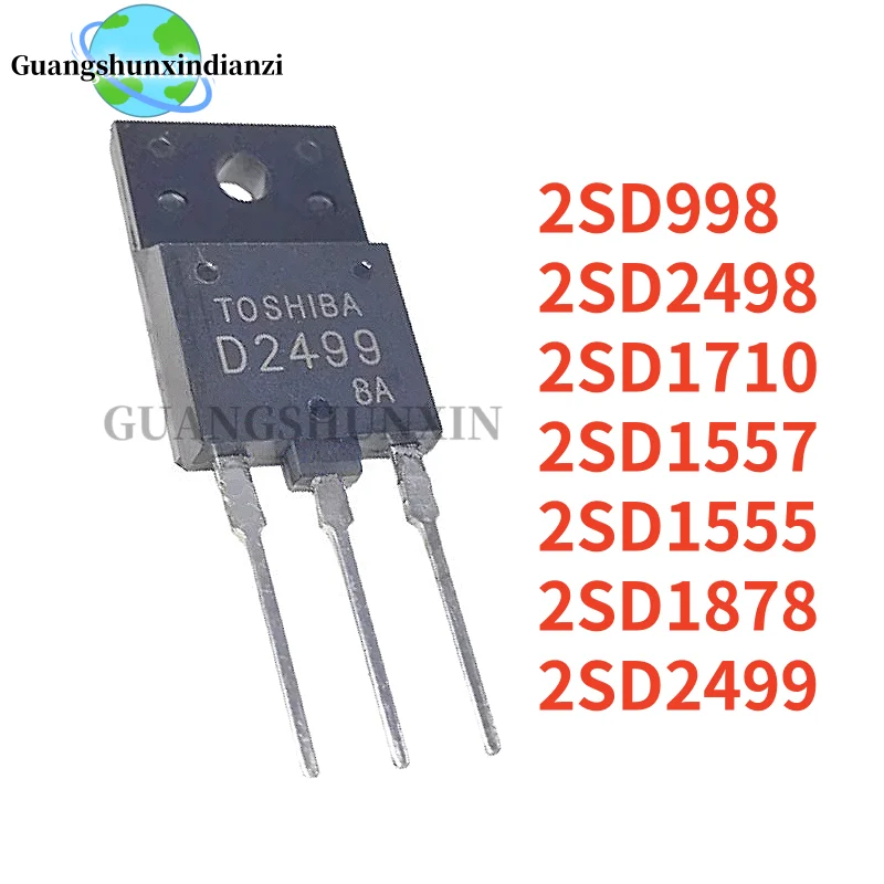 10PCS 2SD998 2SD2498 2SD1710 2SD1557 2SD1555 2SD1878 2SD2499 TO-3P D998 D2498 D1710 D1557 D1555 D1878 D2499 TV Transistor
