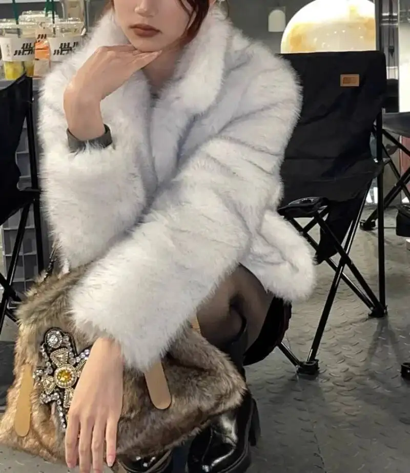 Vintage Y2k Aesthetic Streetwear Women's Handbags Korean Trendy Casual Crossbody Bag Fluffy Cross Dia Shoulder Bags Female