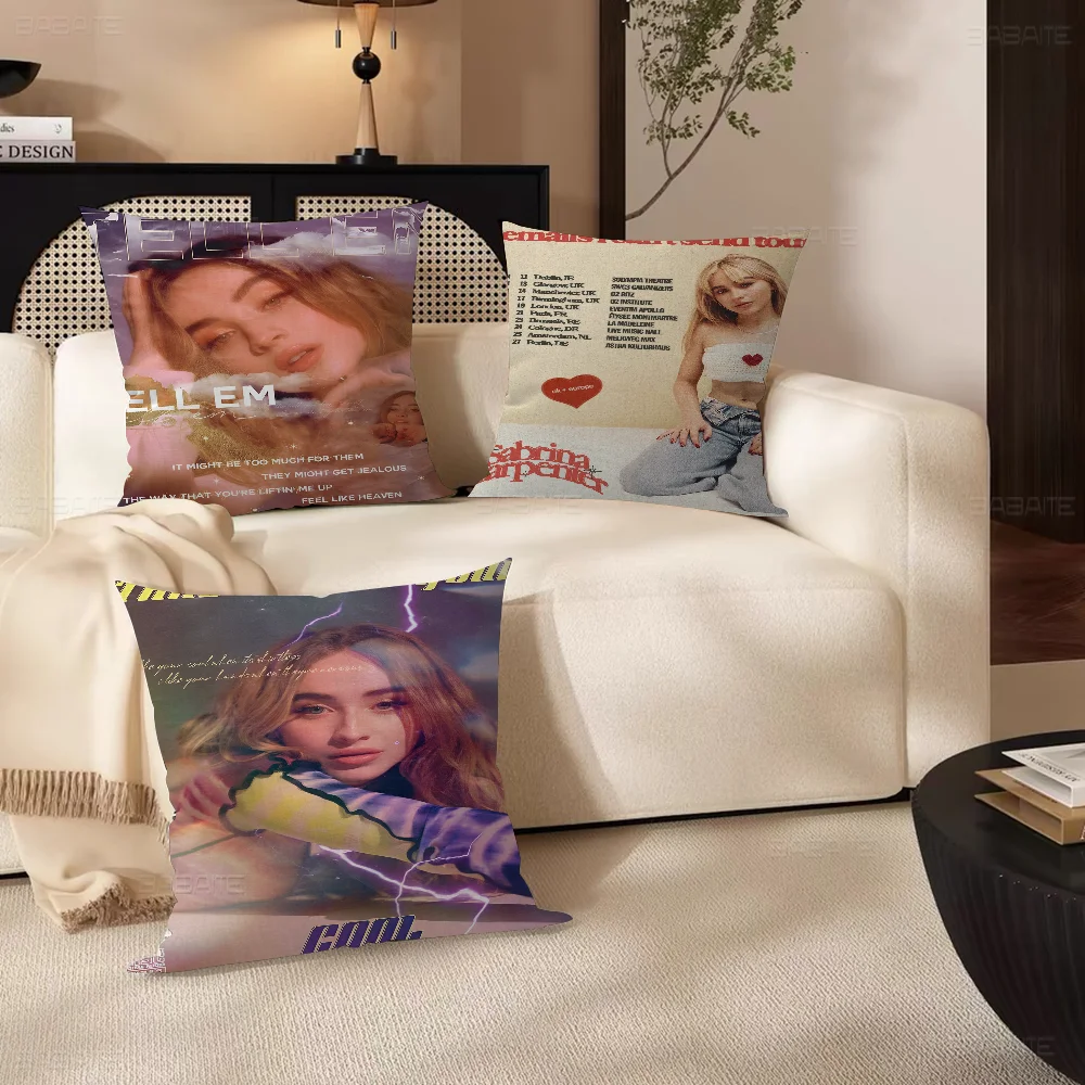 S-Sabrina C-Carpenter Singer pillow cover sofa cushion cover home room decoration children gift