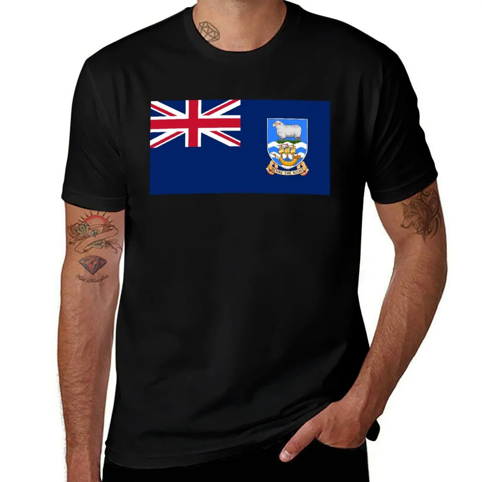 Falkland Islands Flag T-Shirt Breathable Mesh Panel T-Shirt