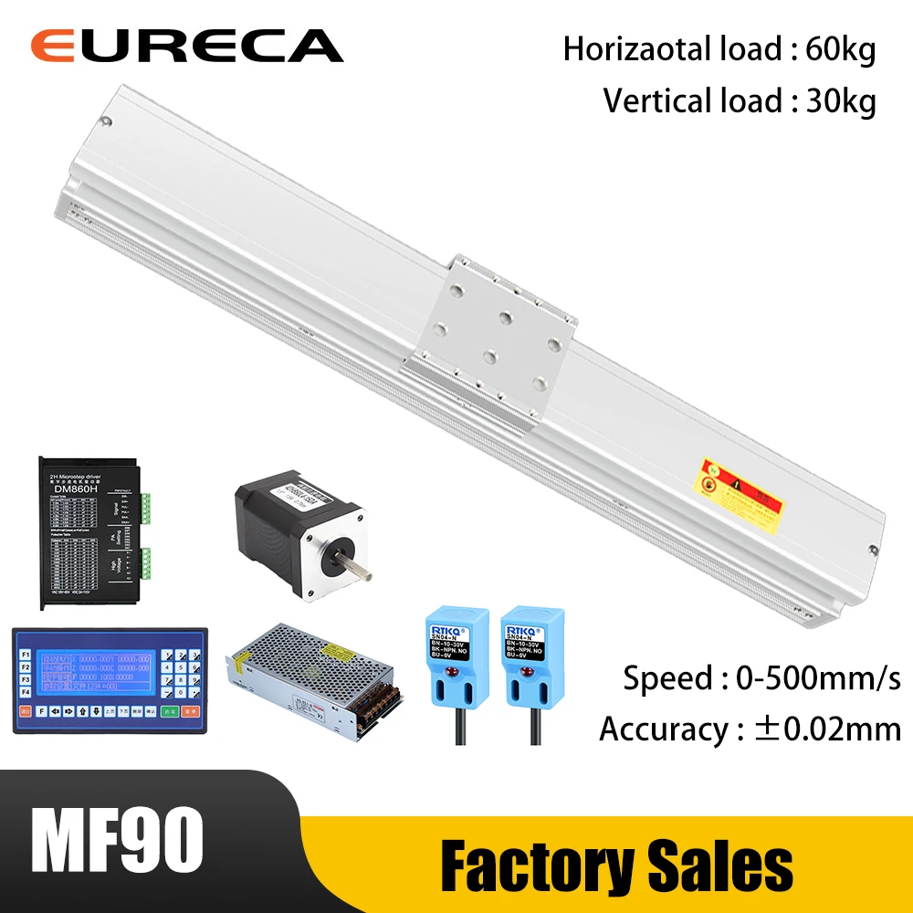 90mm Width Fully Enclosed Linear Dual Guide Electric Slide Module XY Cross Stage 1605 Ball Screw Precision Motion Platform