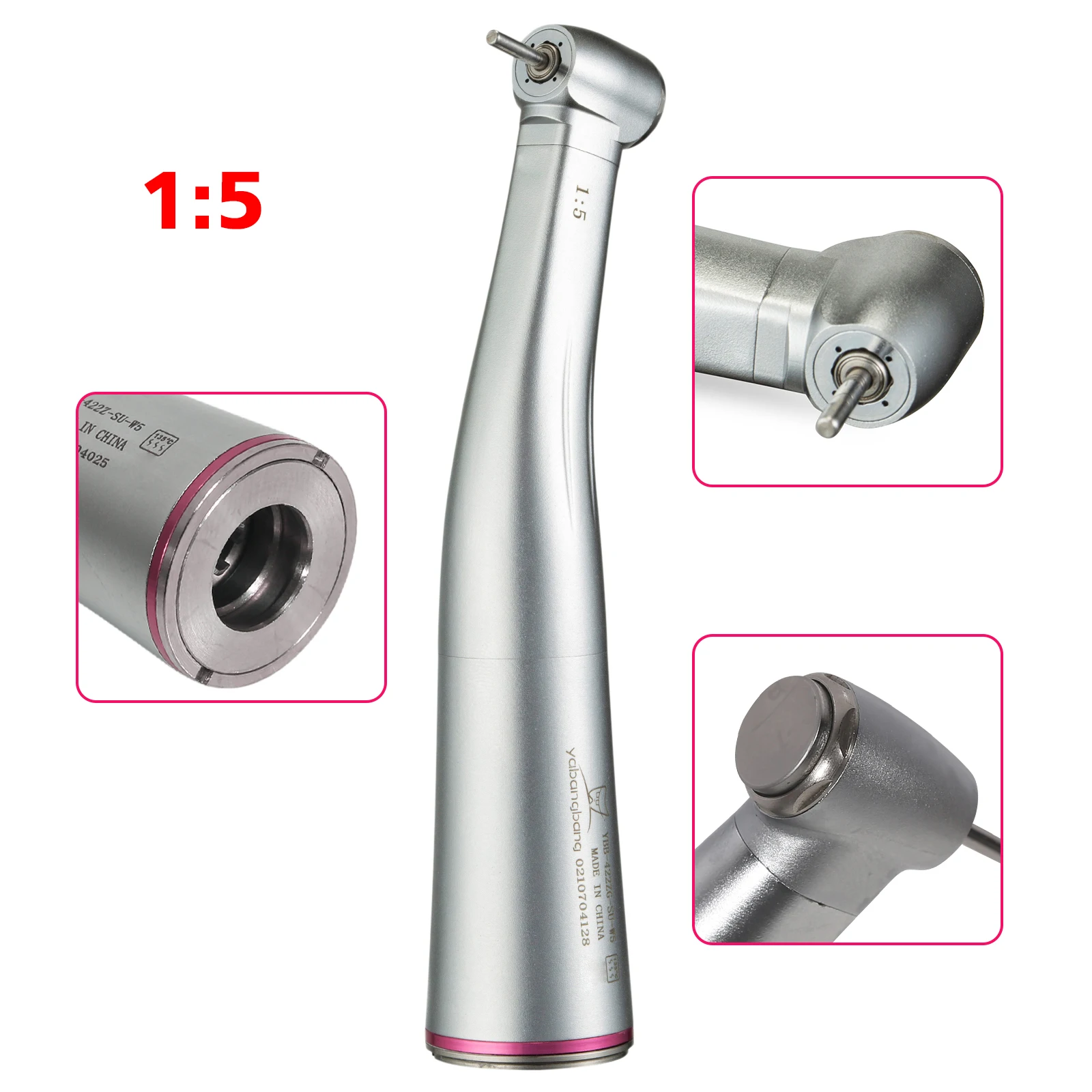 

MINI Head Dental Contra Angle Increasing 1:5 Inner 4-Spray Handpiece fit NSK KAVO