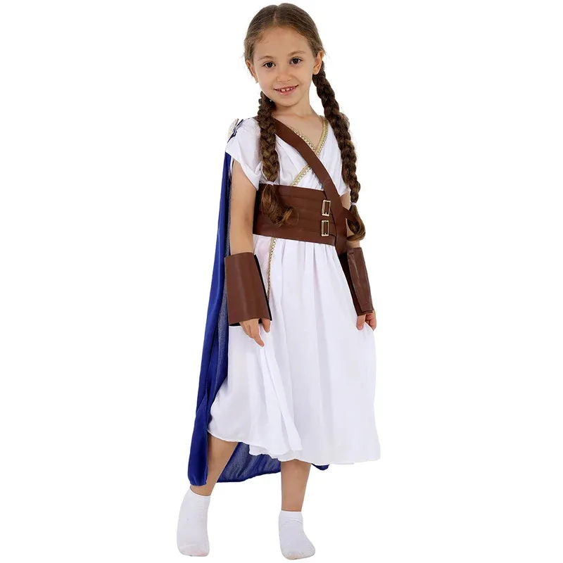 Umorden Greek Moon & Hunting Goddess Artemis Cosplay Costume Girls Child Kids Purim Book Week Halloween Fancy Dress