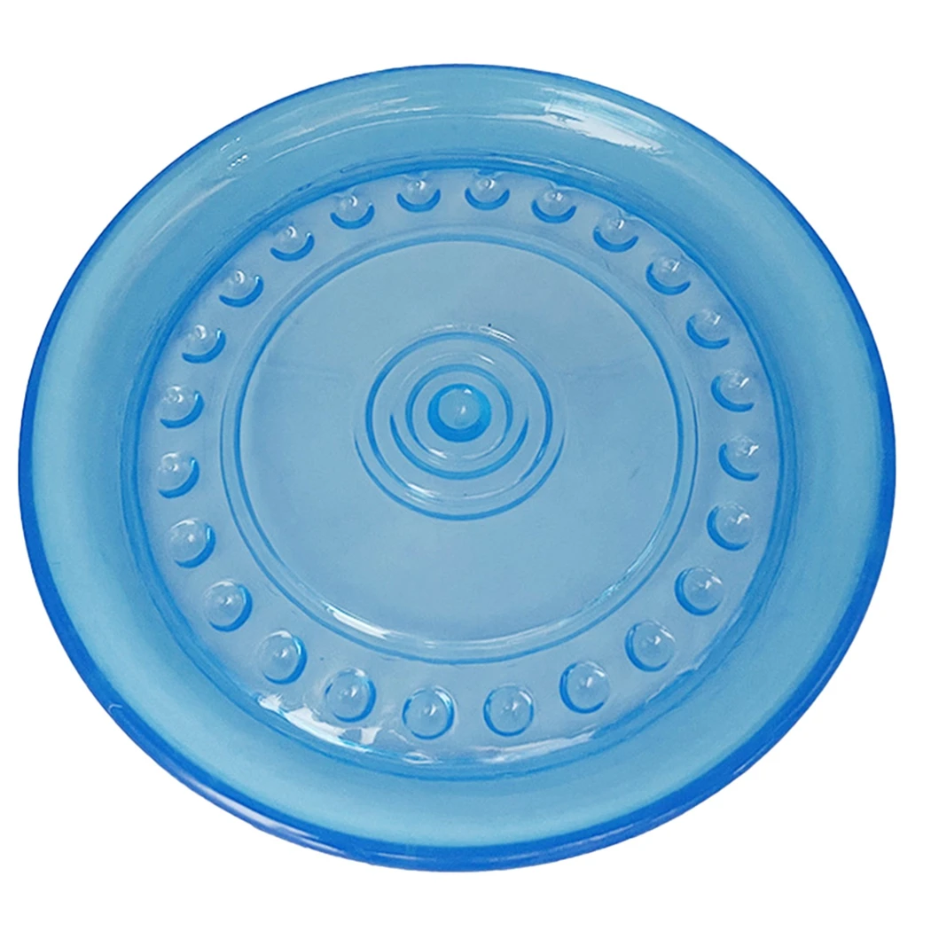 Dog Flying Disc Rubber Floatable Interactive Disc Dog Toy Puppy Flyer Dog Puppy Agile Training Toys Bite Resistant Flying Disk