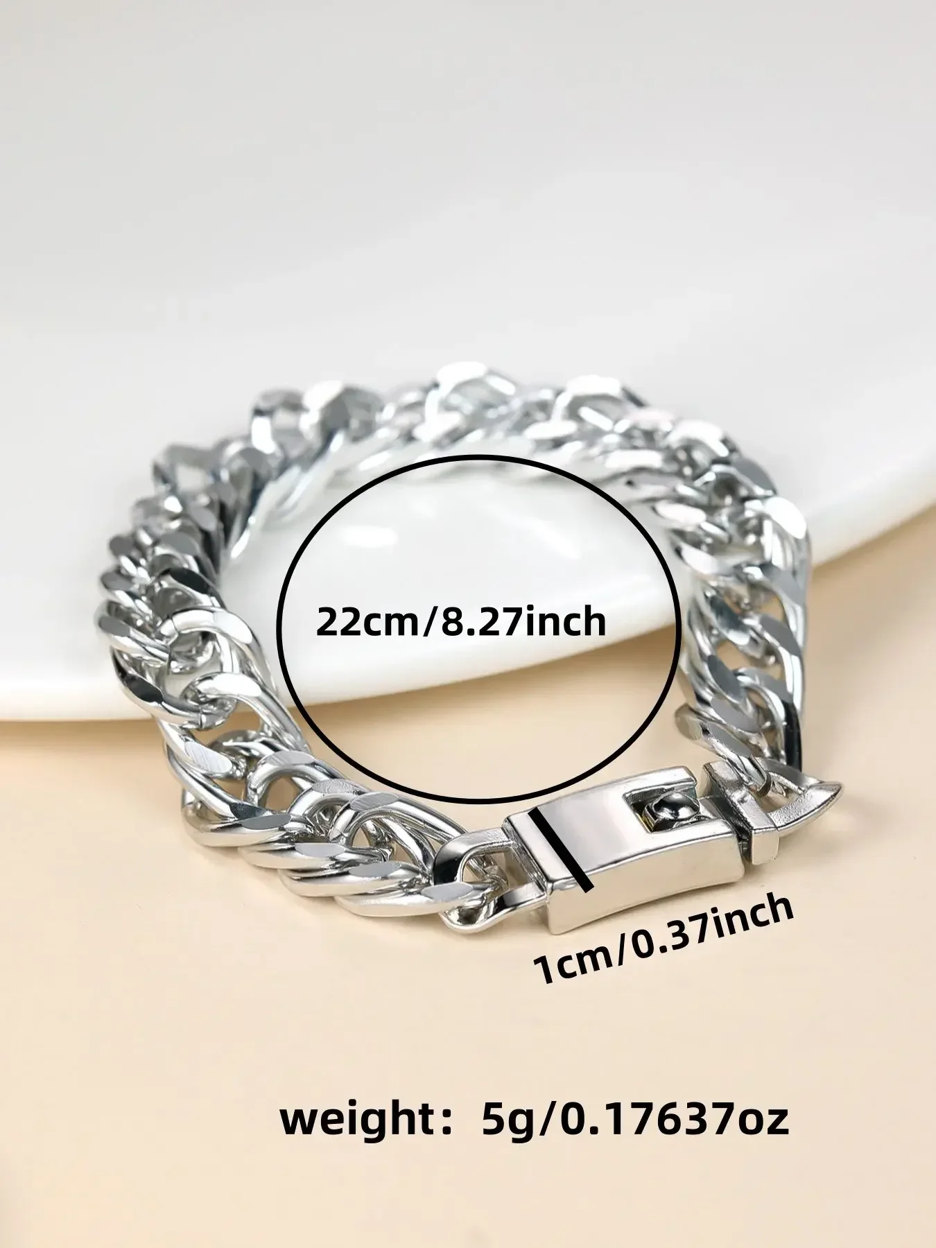 Simple Titanium Steel Bracelet, Men's Bracelet, Men's and Women's Universal, Hip-hop Bracelet, Punk Bracelet, Cuban Link Bracelet, Daily Party Wear Bracelet Accessories