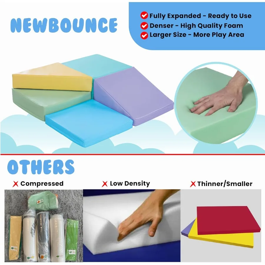 Toddler Climbing Toys - Soft Play Set for Kids - Foam Climbing Blocks - Safe Soft Gym Equipment - Great for All Ages