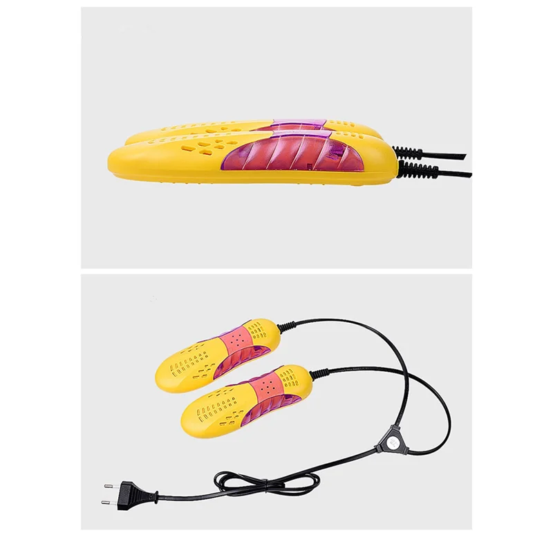 Race Car Shape Shoe Dryer Foot Protector Boot Odor Deodorant Dehumidify Device with Voilet Light Heater 18W (A) EU Plug-LITE