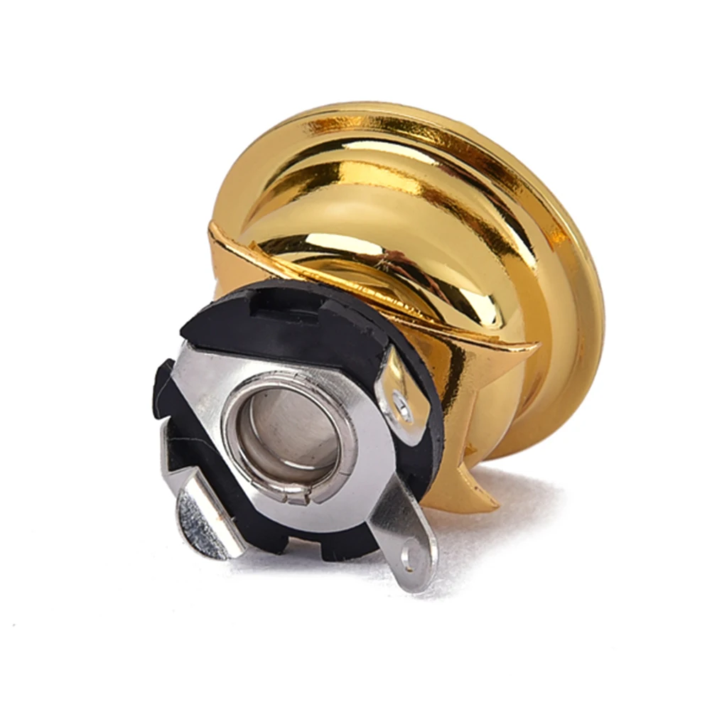 

1 PC 1/4 Inch 6.35mm Jack Stereo Output Socket Guitar Output Jack Plug Socket For TL Electric Bass Guitar Parts Accessories (Gol