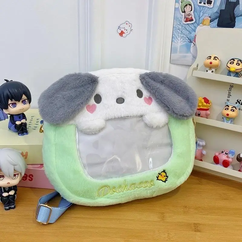 

Kuromi Girl Large Capacity Cartoon Sanrio Hand-Held Storage Bag Portable Travel Anime Kawaii cosmetic handbag Coin wallet bag