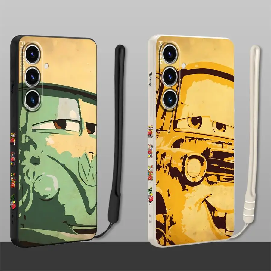 Автомобильный чехол Disney Lightning McQueen для Samsung Galaxy A15 A16 A12 A51 A36 A26 A24 A34 A22 A52 A13 A14 A35 Soft Cover