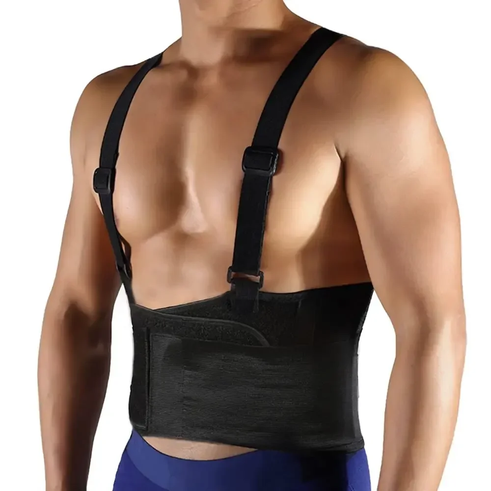 Back Brace Men Women Lumbar Support for Heavy Lifting Lower Back Support Belt with Removable Suspenders-Adjustable Back Belt