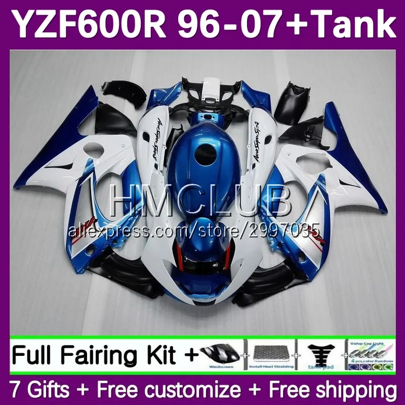 Fairing +Tank For YAMAHA YZF600R Thundercat YZF-600R 125No.23 YZF 600R 96 97 98 99 01 2002 2003 2004 2005 2006 2007 Pearl blue