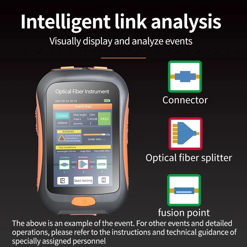 NK2800 Active Fiber Test 1550nm 80Km Optical OTDR Tester Mini Reflectometer with Event Map VFL OLS OPM Touch Screen SC Connector