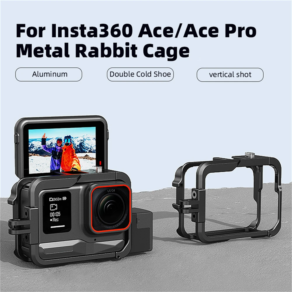 

Rabbit Cage for Insta360 GO 3 Protective Frame Case Camera Cage for Insta360 GO 3 Magnetic Quick Release Mount Accessories